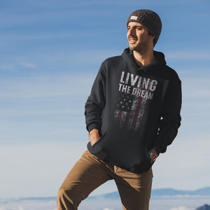 Living The Dream Pullover Unisex Hoodie Shirts & Tops Great American Syndicate S Black 