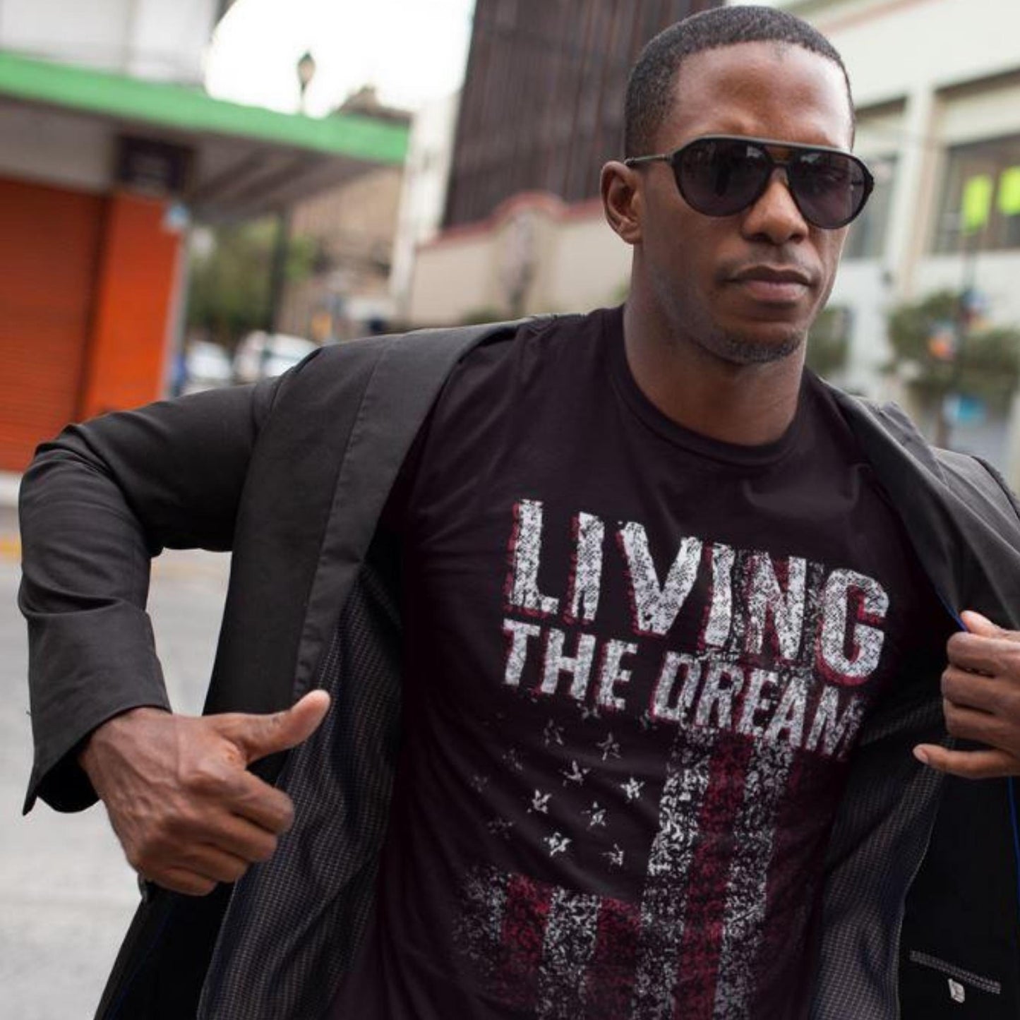 Our Classic Living The Dream Tee Shirts & Tops Great American Syndicate Black S 