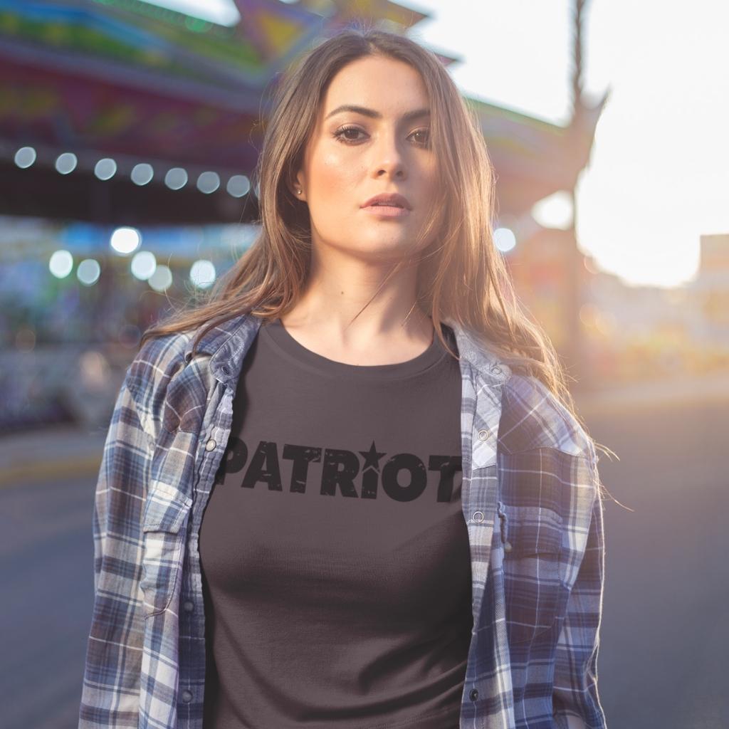 The American Patriot Tee - American Made Unisex Tee Shirts & Tops Great American Syndicate Dark Grey with Black Text XS 