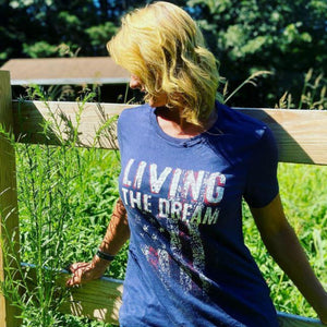 The Living The Dream Tee - American Made Shirts & Tops Great American Syndicate Navy S 